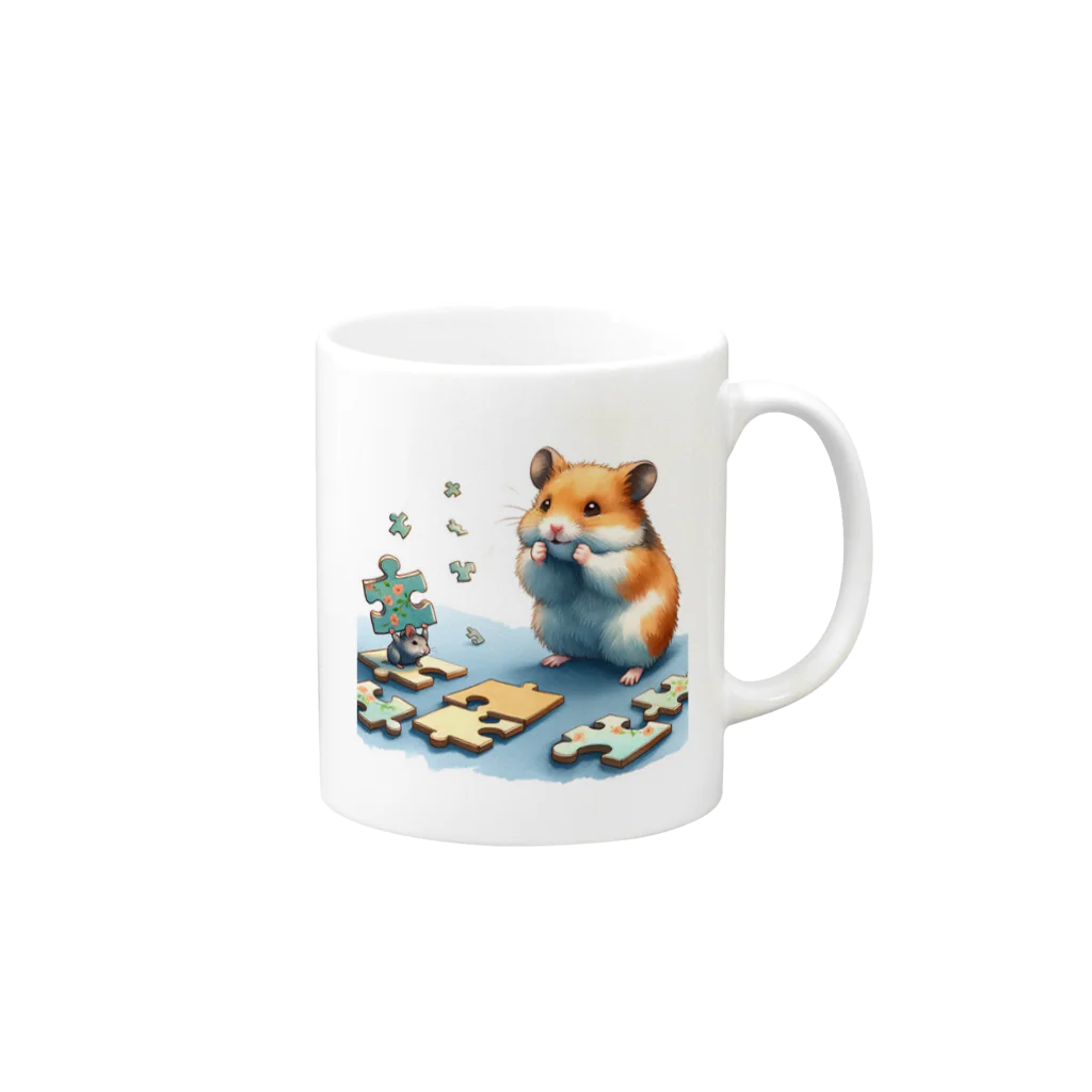 えほんのふんわりぺーじのクルミの失敗から学ぶ Mug :right side of the handle