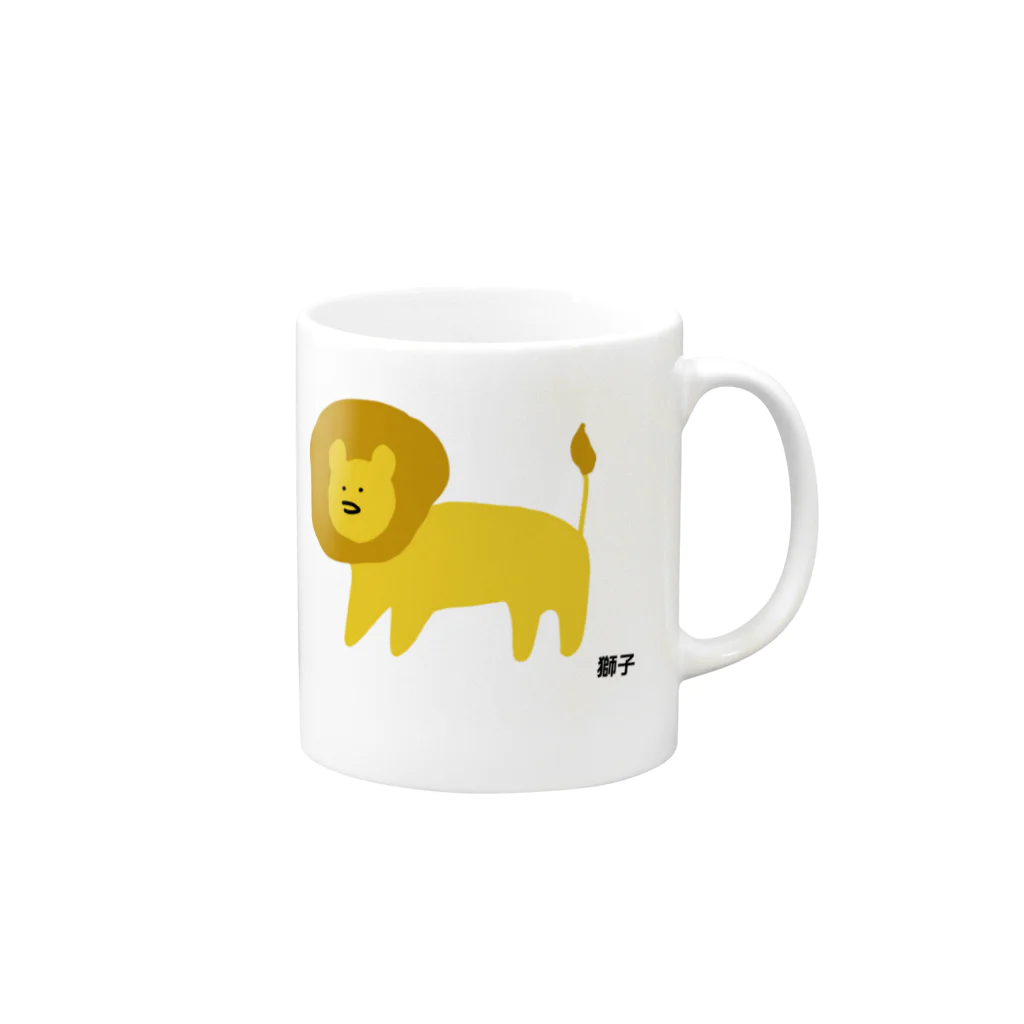 めんまの獅子 Mug :right side of the handle