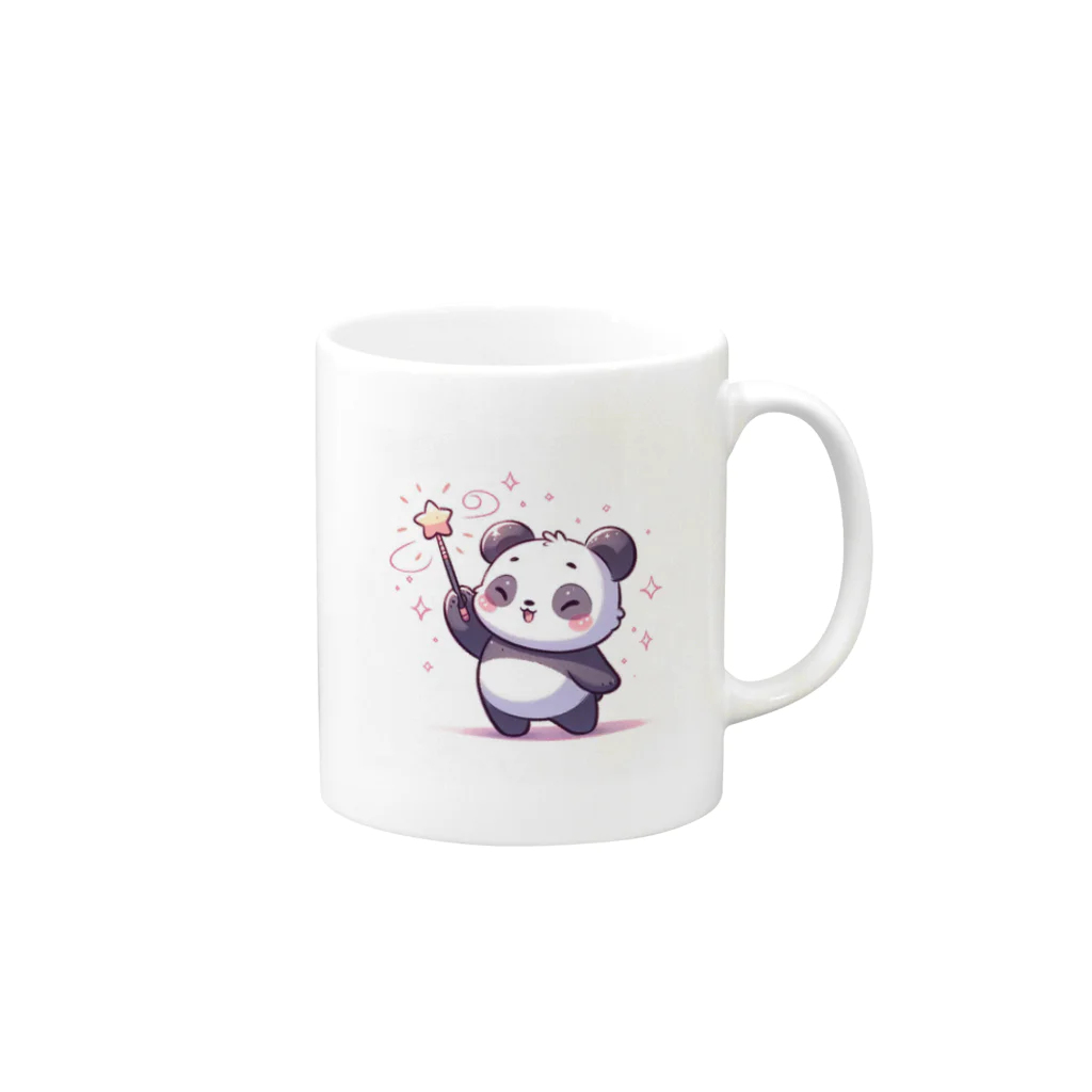 kawaiidoubututatiのパンダ×魔法 Mug :right side of the handle