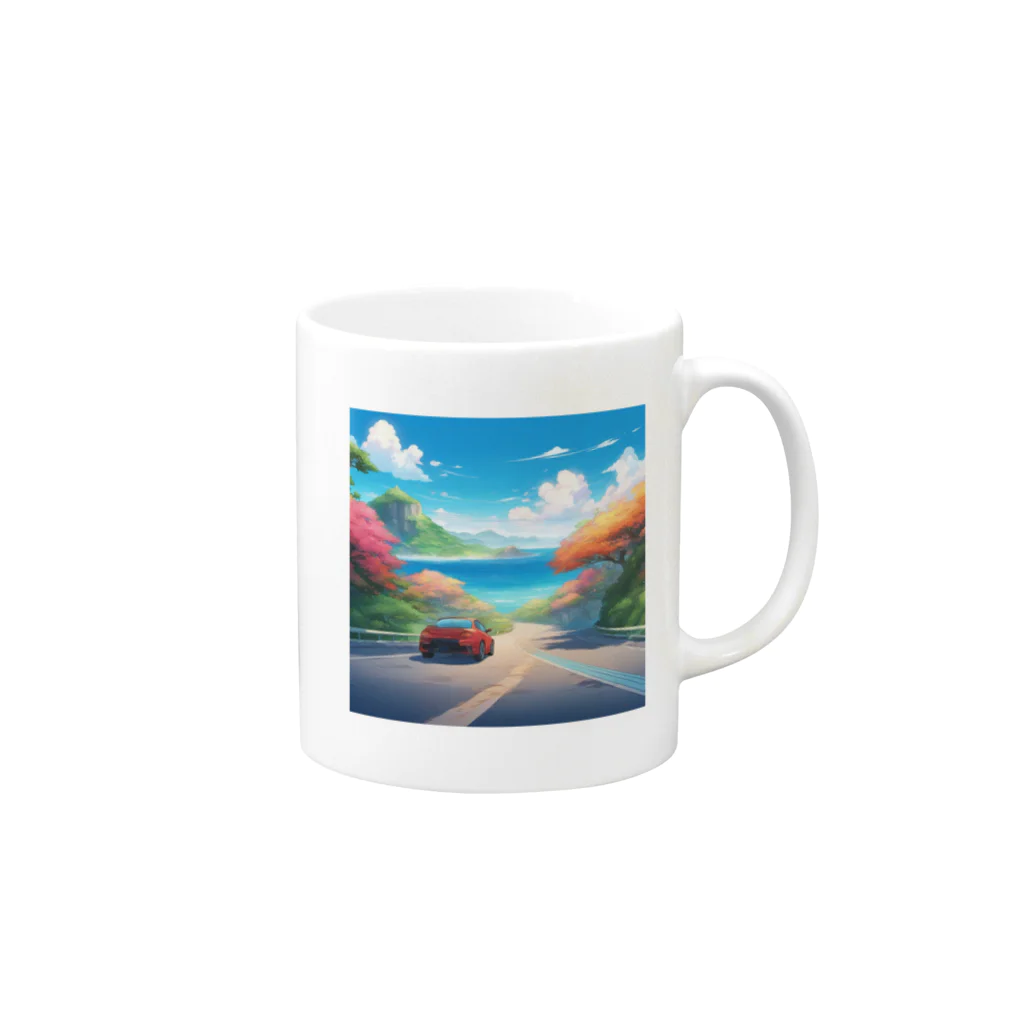 kaiminsapoのウチナー　ドライブ Mug :right side of the handle