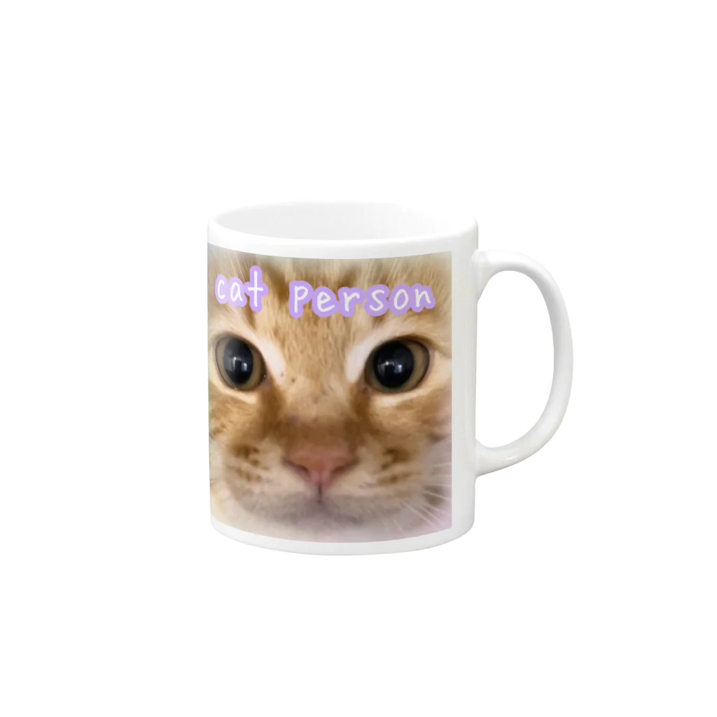 よりパパのねこ好き（しゃあちゃん） Mug :right side of the handle