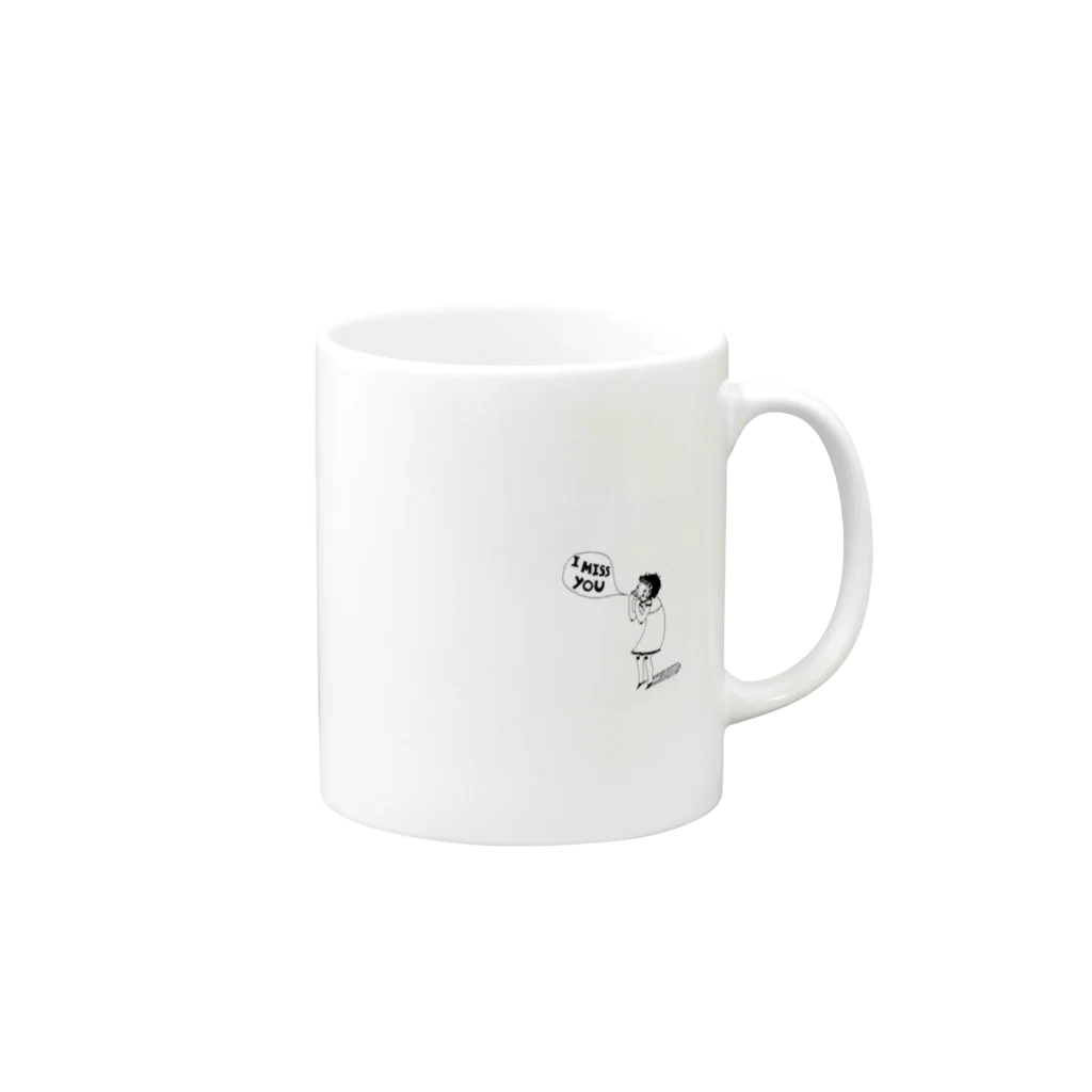 Vitamins S shop.のI MISS YOU Mug :right side of the handle