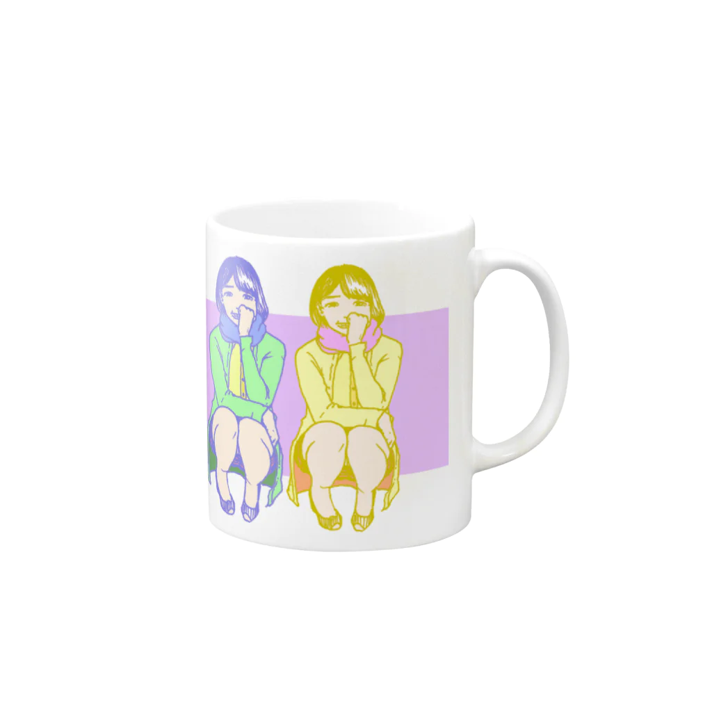 もー研！の女の子 Mug :right side of the handle