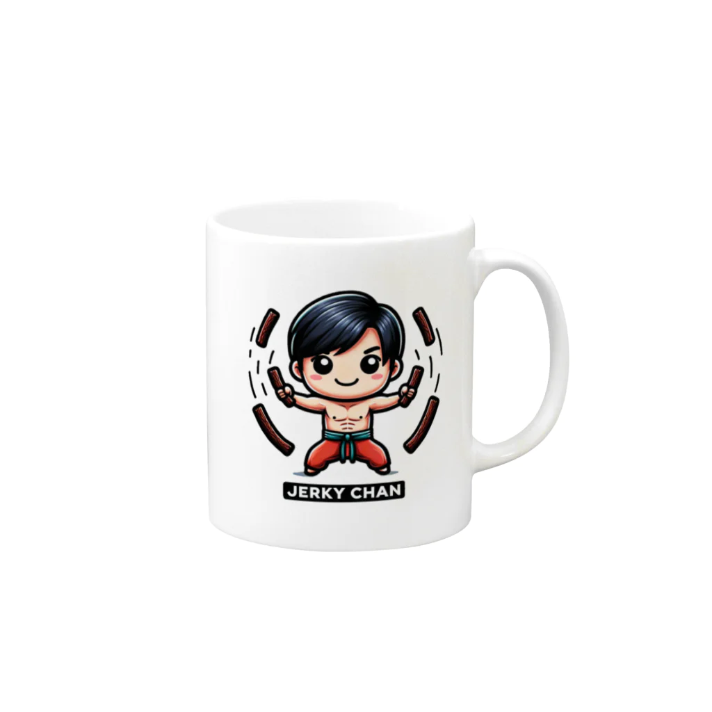 shibakyoのジャーキー・チェン（ヌンチャク） Mug :right side of the handle