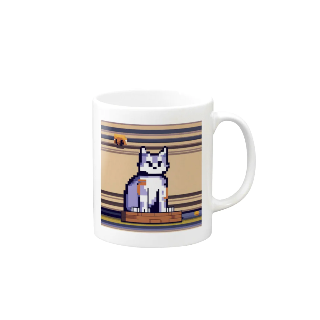 masaの袖口から手を出している猫 Mug :right side of the handle