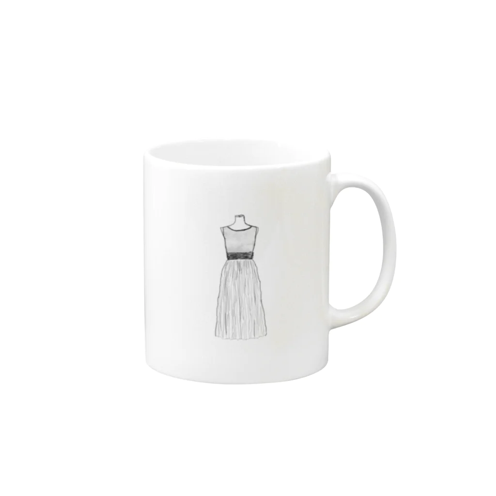 crazydaisyのノースリーブワンピース Mug :right side of the handle