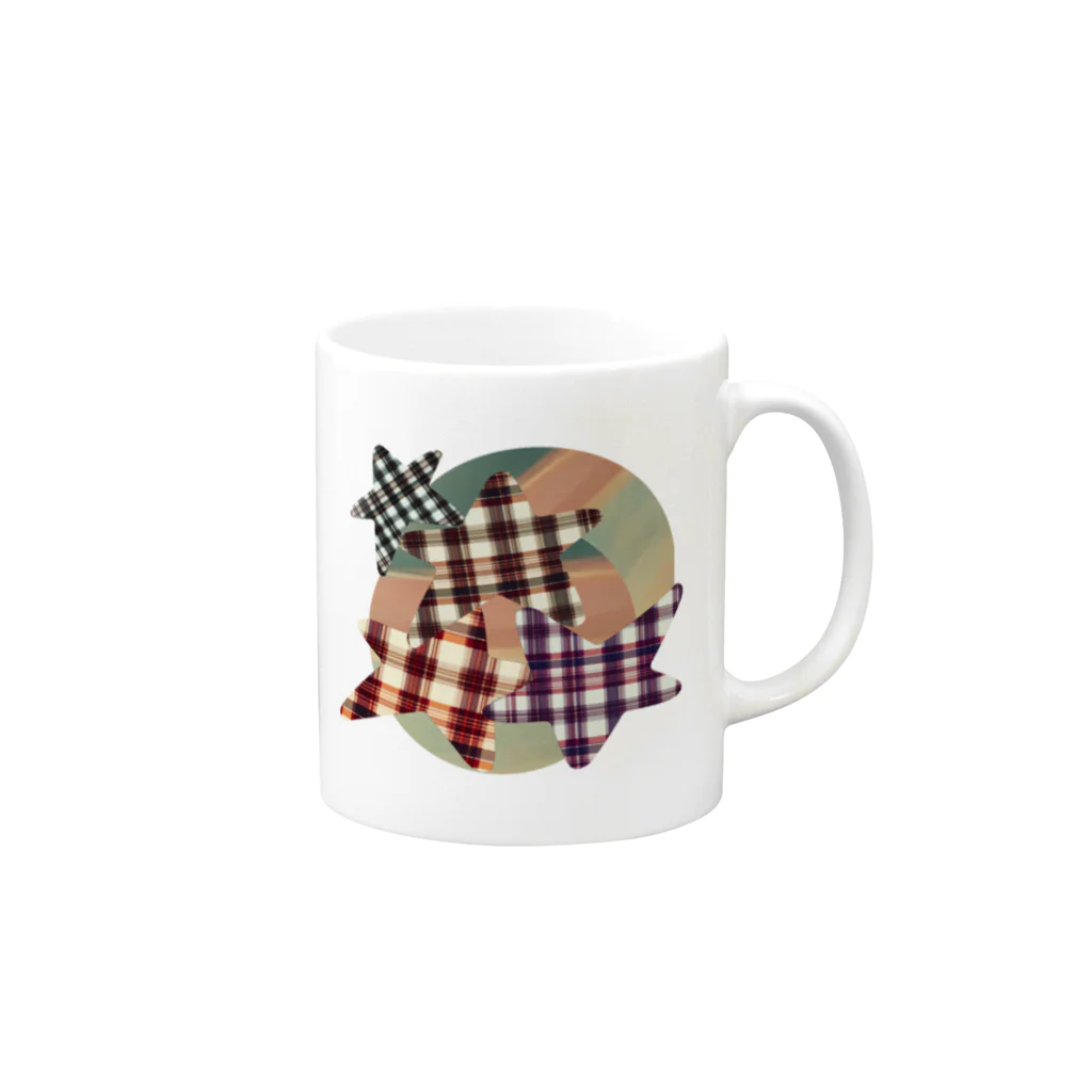 NaROOMのTartan Stars -星の集い☆ Mug :right side of the handle