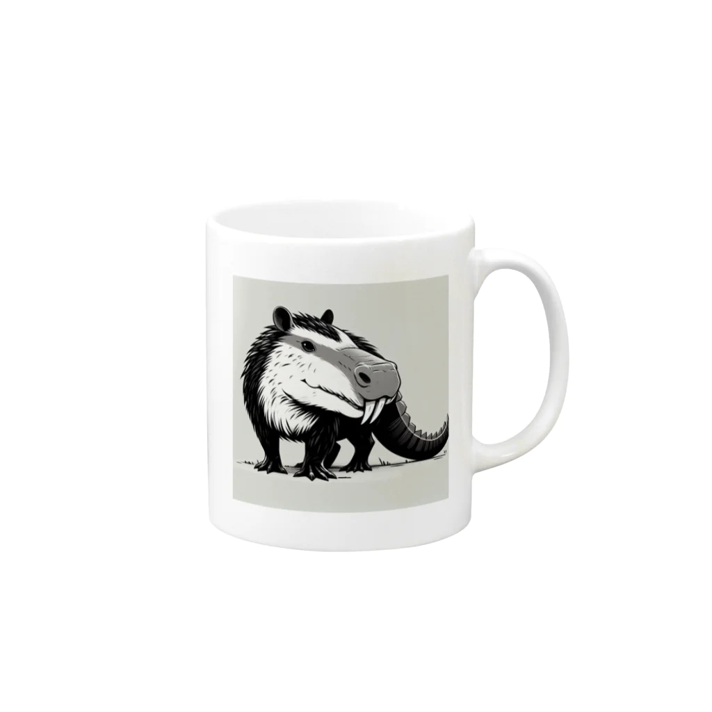 gogodiggerのワニバラ Mug :right side of the handle