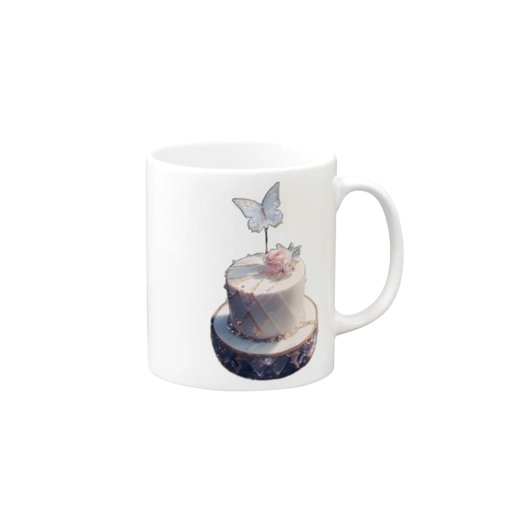 【ホラー専門店】ジルショップのロイヤルジュエリーケーキ Mug :right side of the handle