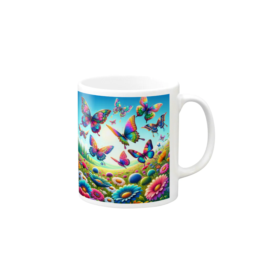 すずらん24の幸運のお花畑 Mug :right side of the handle