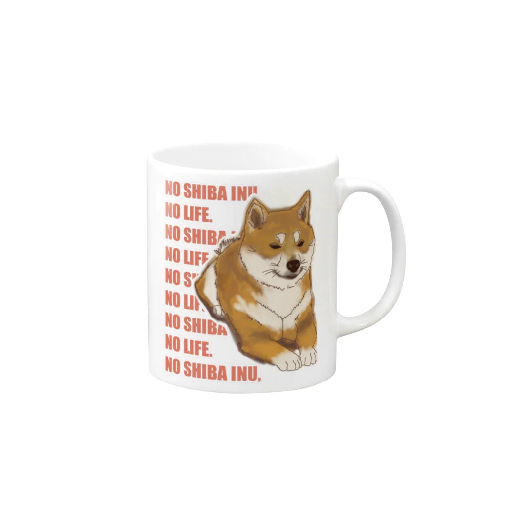 mei’s_atelier_shopのNO SHIBA INU,NO LIFE. 小物系・1 Mug :right side of the handle