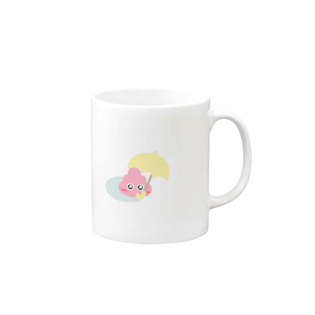 うんこちゃん！のあめのひうんこちゃん！ Mug :right side of the handle