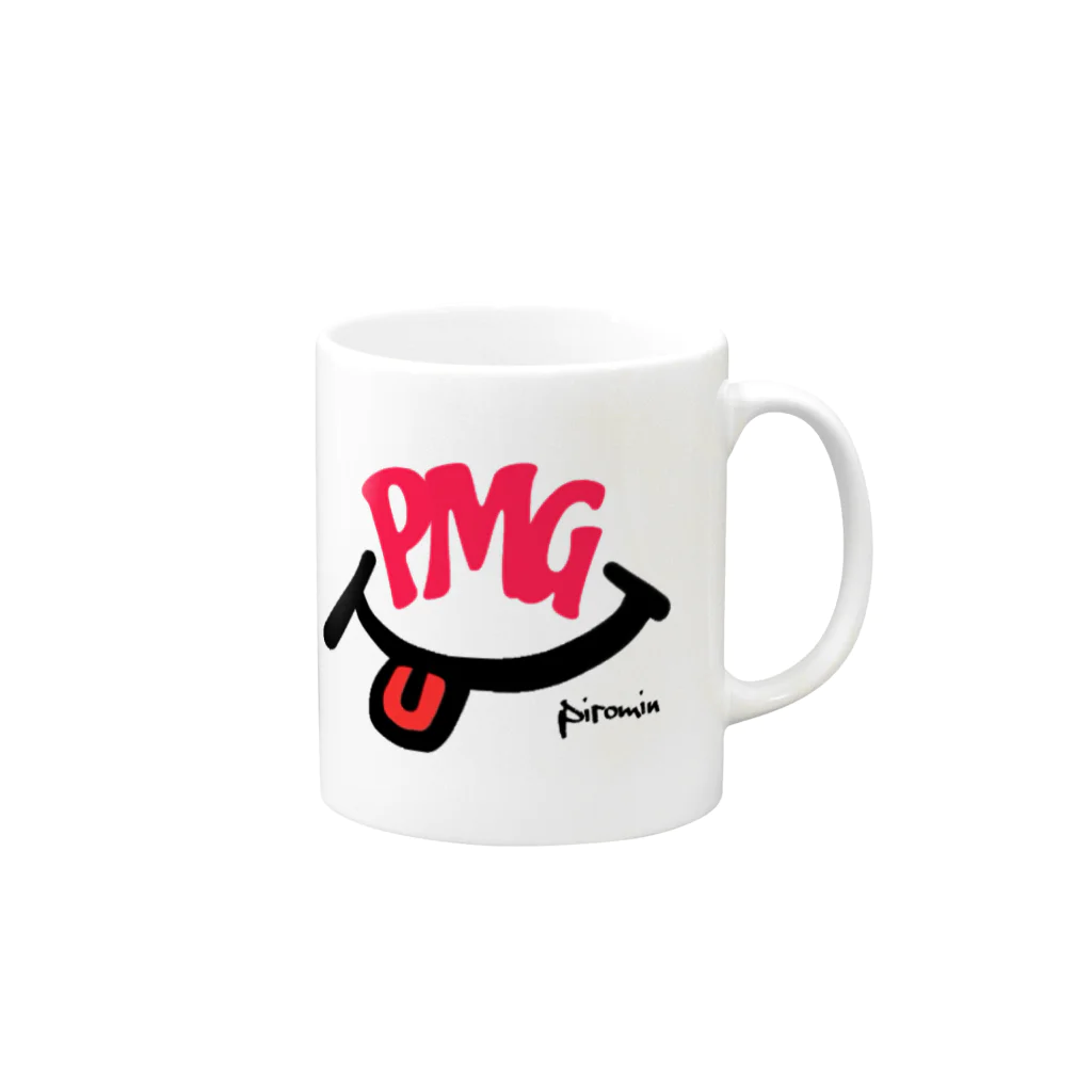 ぴろみんのぴろみんロゴ Mug :right side of the handle