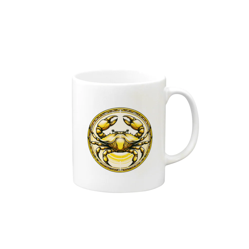 StarColorWaveの【五黄土星】guardian series “Cancer“ Mug :right side of the handle