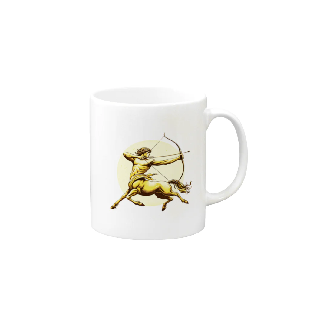 StarColorWaveの【五黄土星】guardian series “Sagittarius“ Mug :right side of the handle