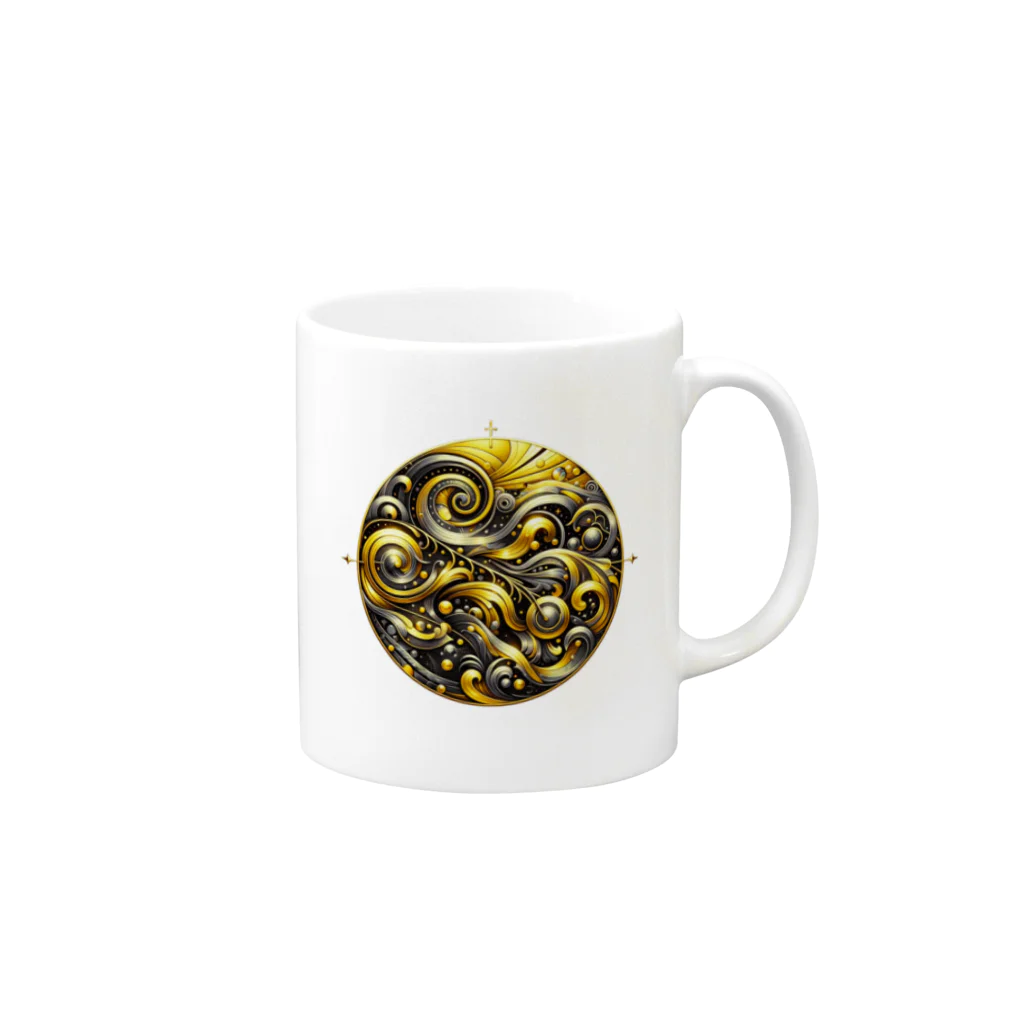 StarColorWaveの【六白金星】guardian series “Aquarius“ Mug :right side of the handle