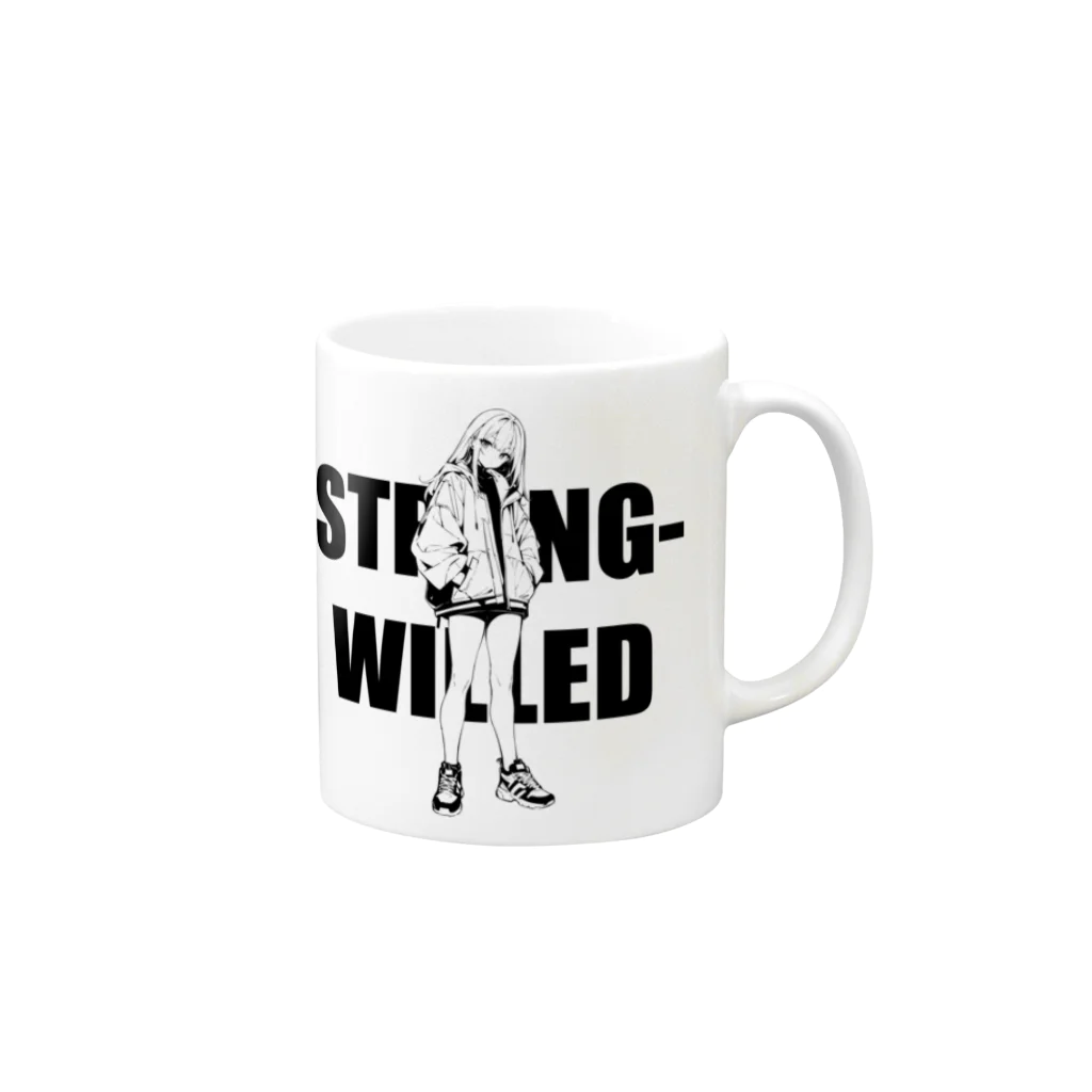 STRONG-WILLEDのSTRONG-WILLED_01GIRL マグカップの取っ手の右面