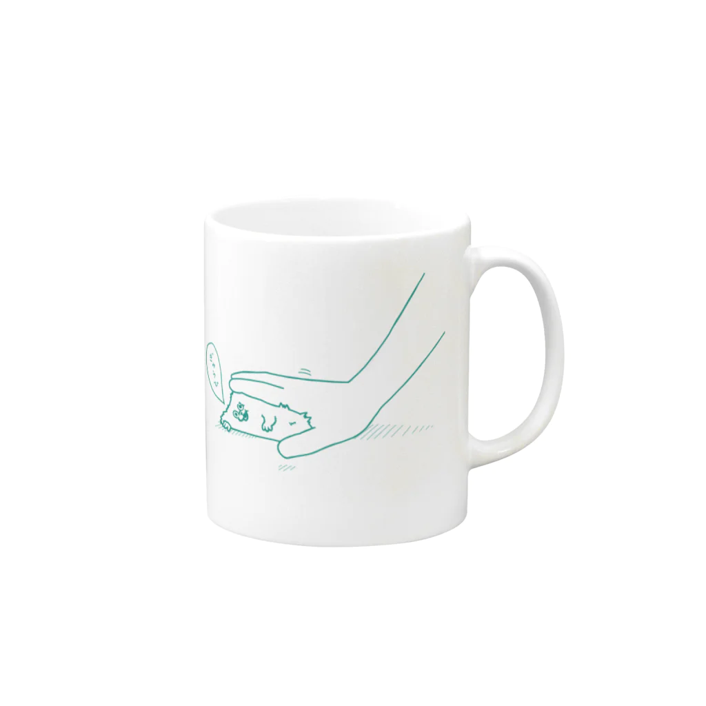 おみやげやのぎゅうひ Mug :right side of the handle