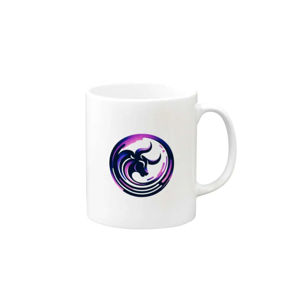 StarColorWaveの【九紫火星】guardian series “Taurus“ Mug :right side of the handle