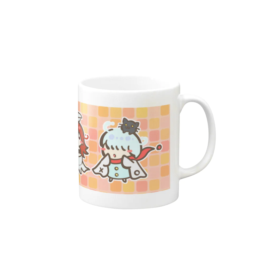 とけてるトランクわーるどのとけてる集合！マグカップ Mug :right side of the handle