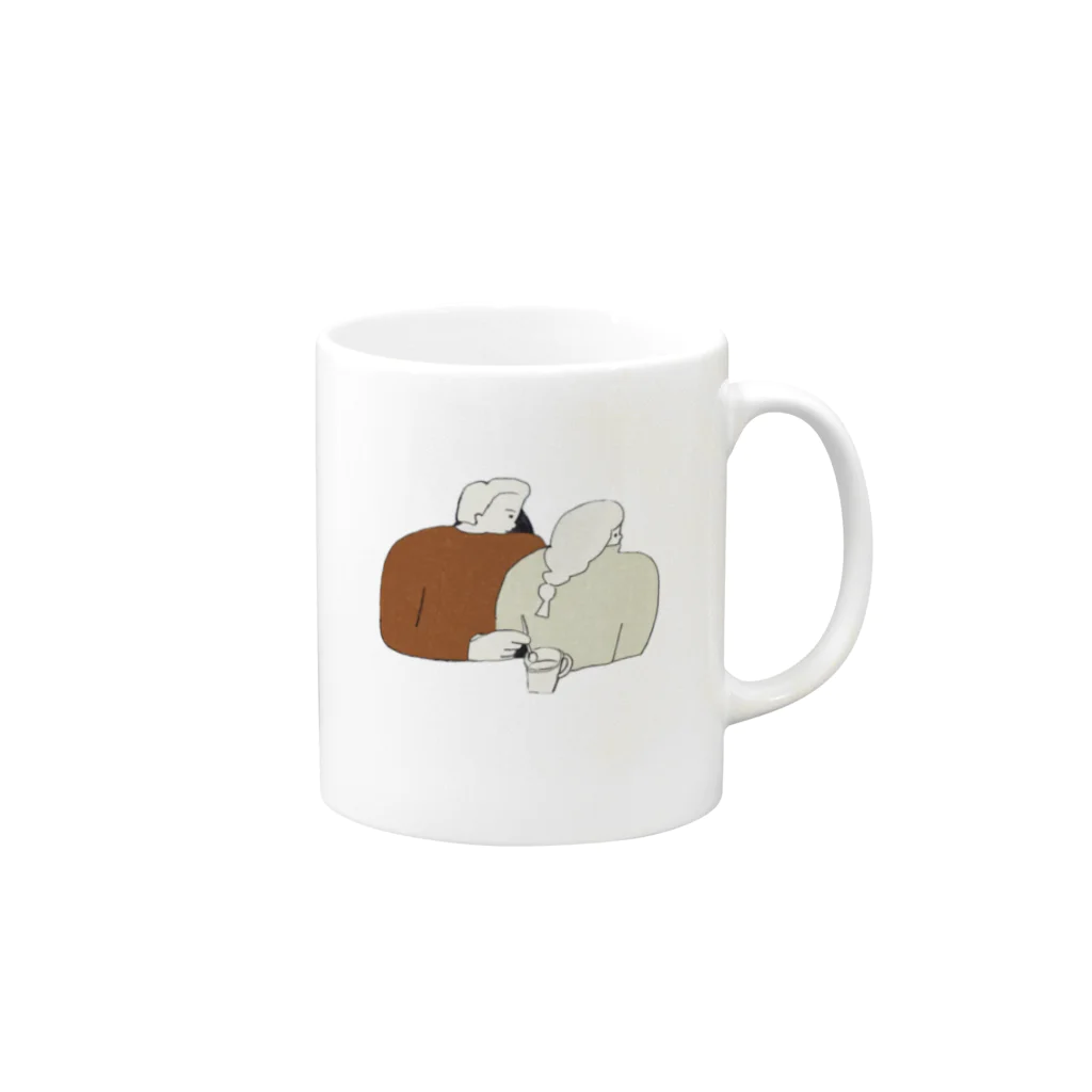 みにゆん　ねこのSweet date Mug :right side of the handle