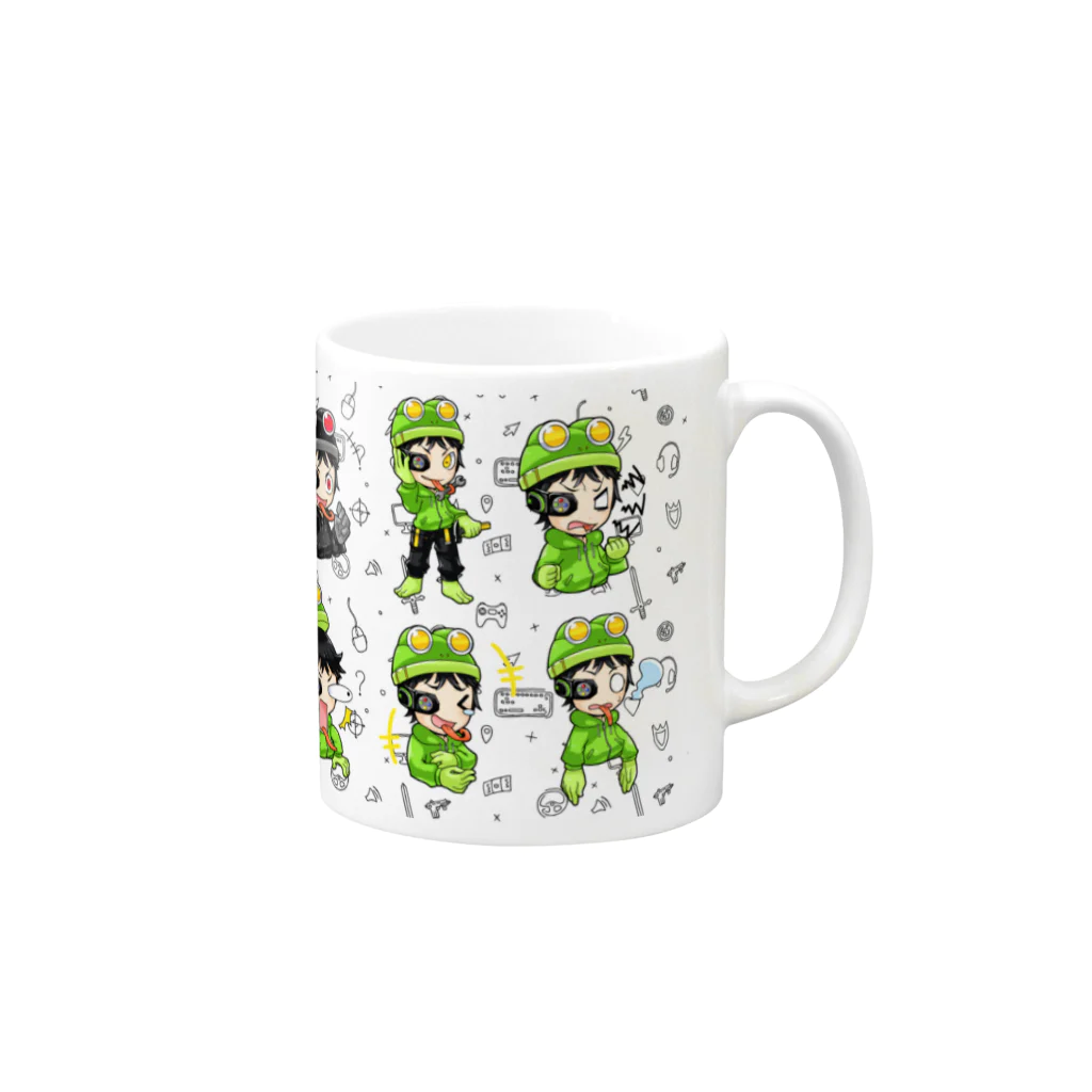 アキシのゲーム部屋 公式ショップのAKISI's game room　マグカップ　 Mug :right side of the handle