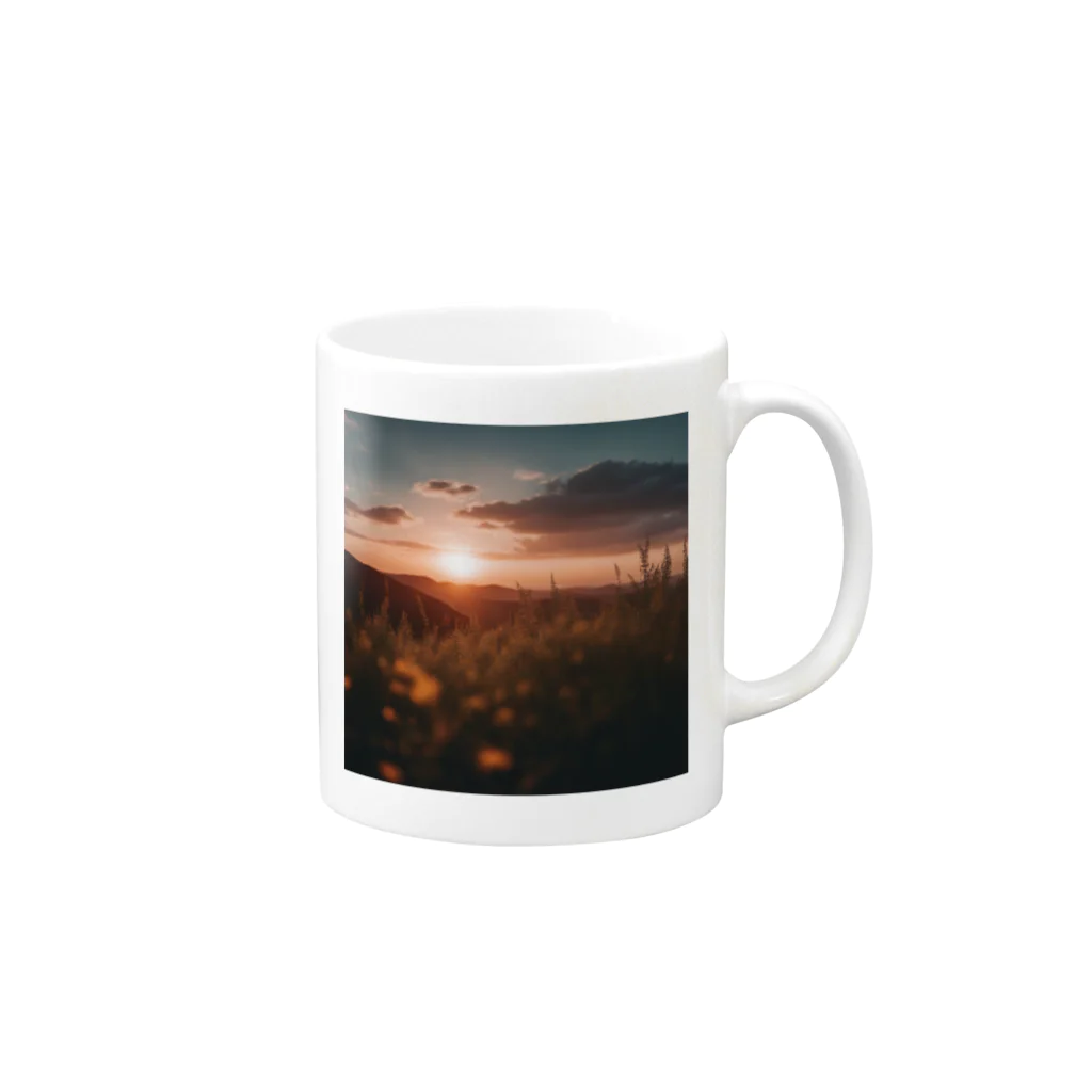 kam-kam0713の夕暮れ時の景色 Mug :right side of the handle