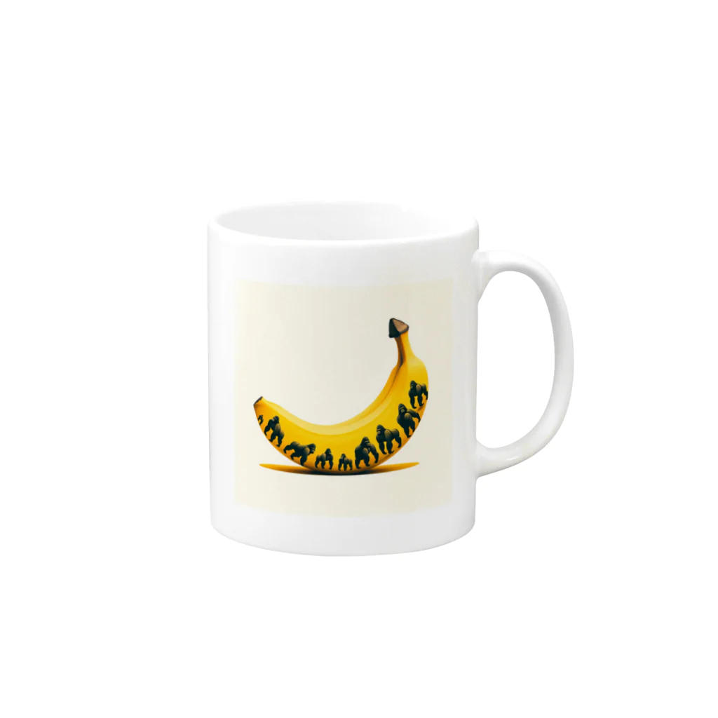 ゴリラショップのThe Mighty Gorilla Sugar Spots Mug :right side of the handle