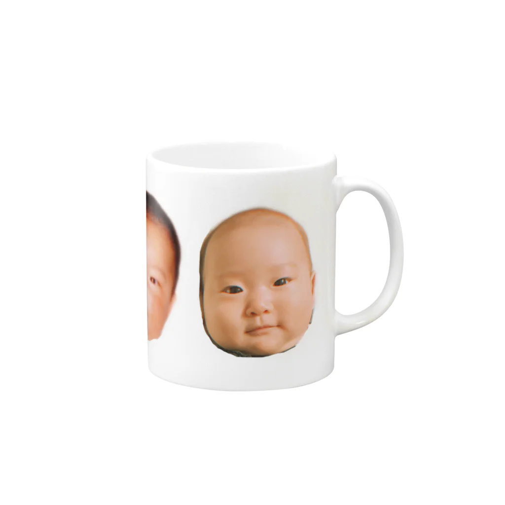 aixxcanの瓜二つ Mug :right side of the handle