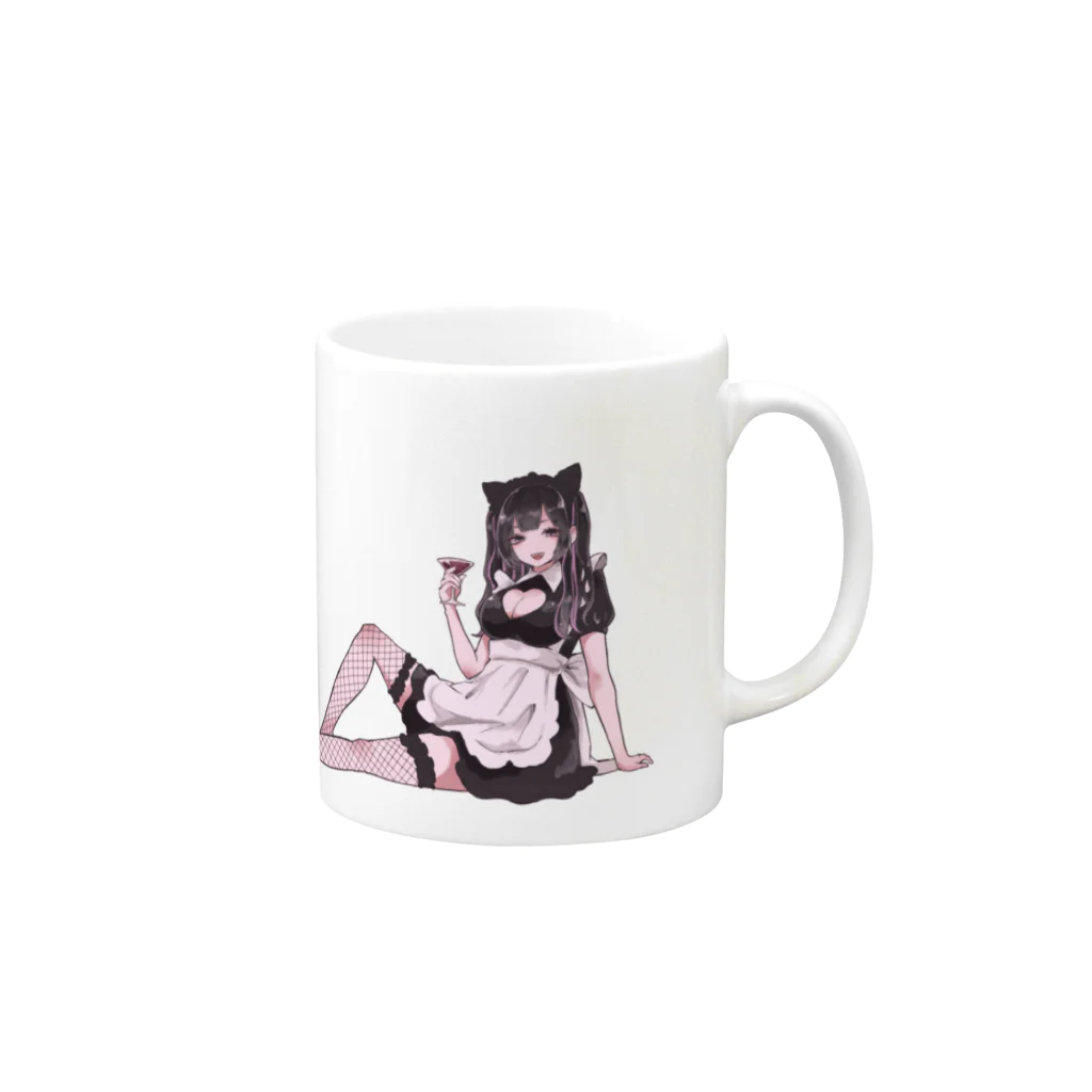 あなたのそばに戦慄をの猫耳戦慄 Mug :right side of the handle