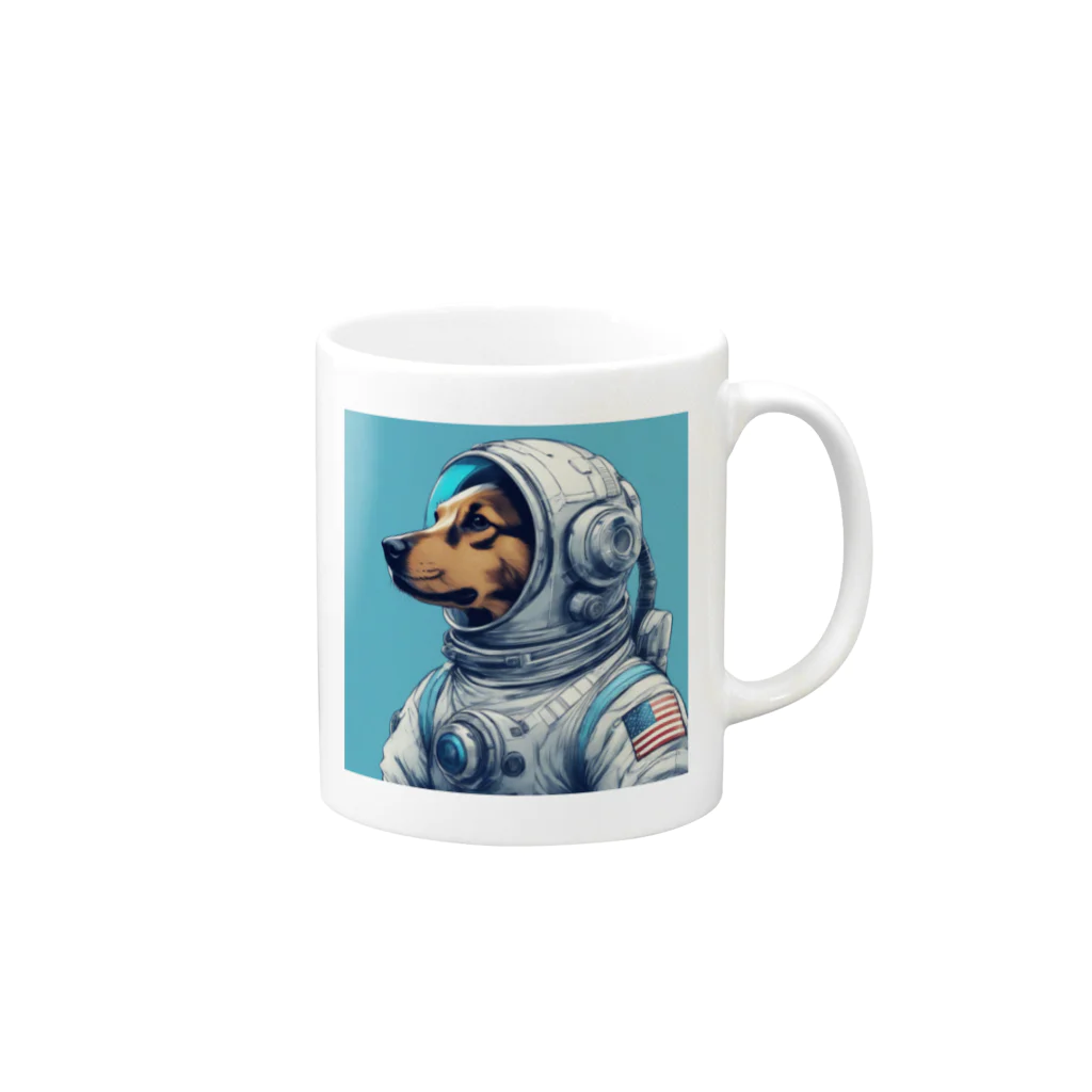 Enigma SHOPのSpace Dog Mug :right side of the handle