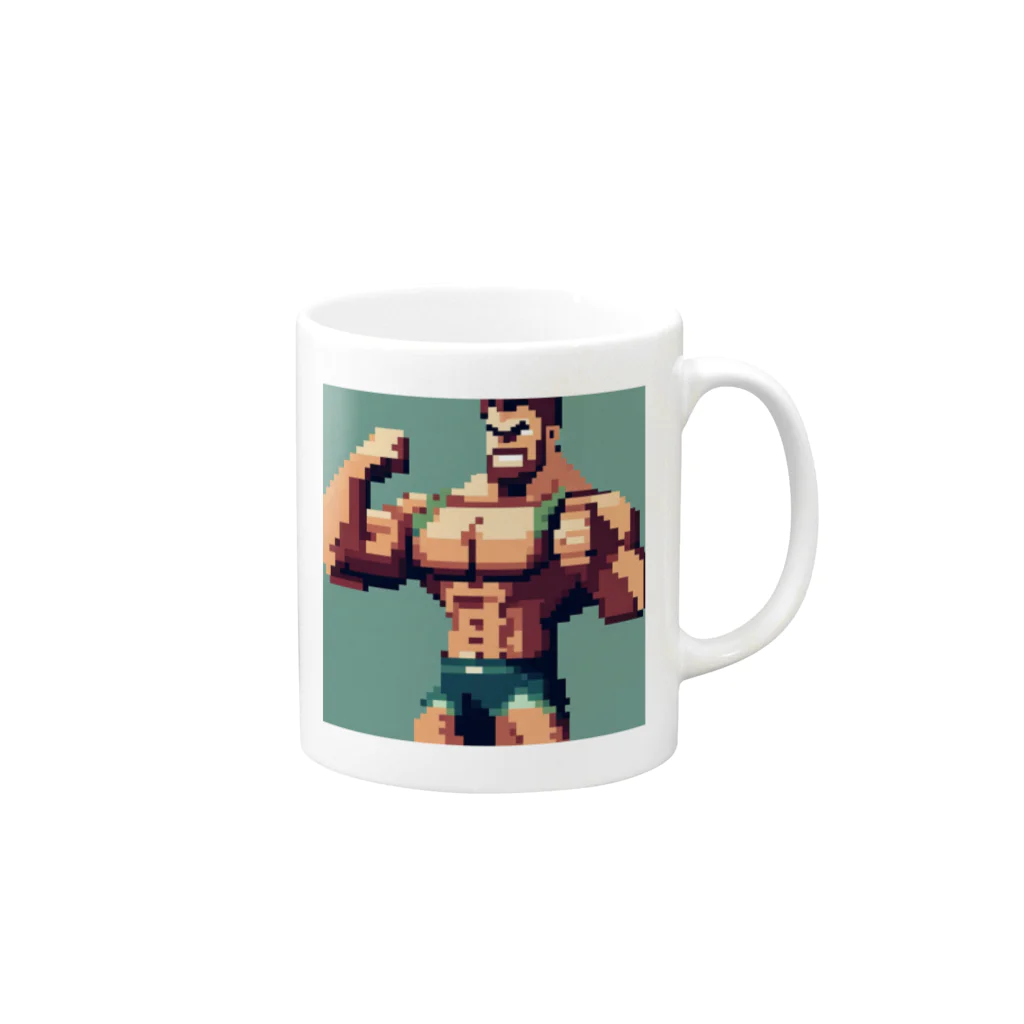 nakasato442のマッチョのドット絵６ Mug :right side of the handle