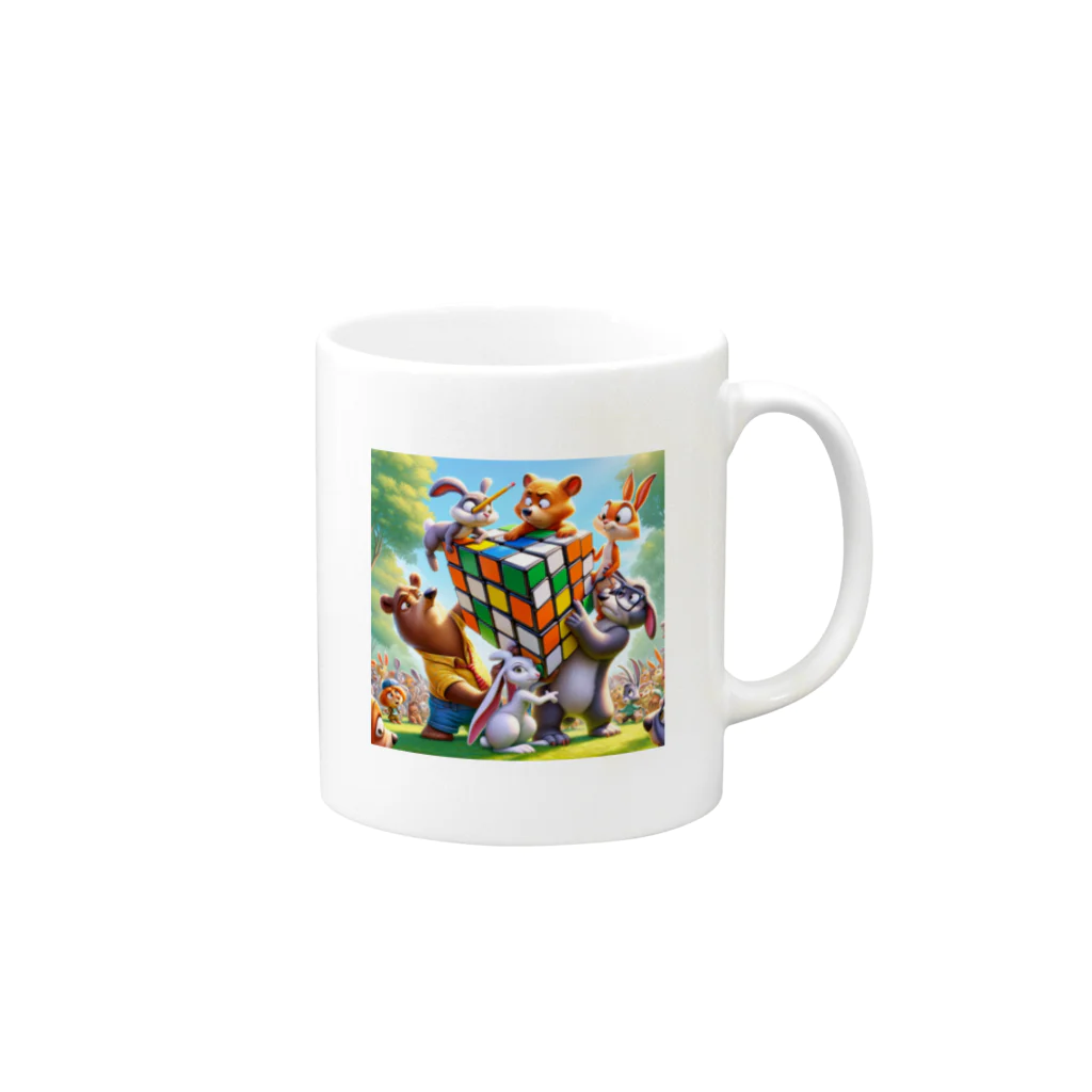 Ksdesignのパズル・プレイタイム Mug :right side of the handle