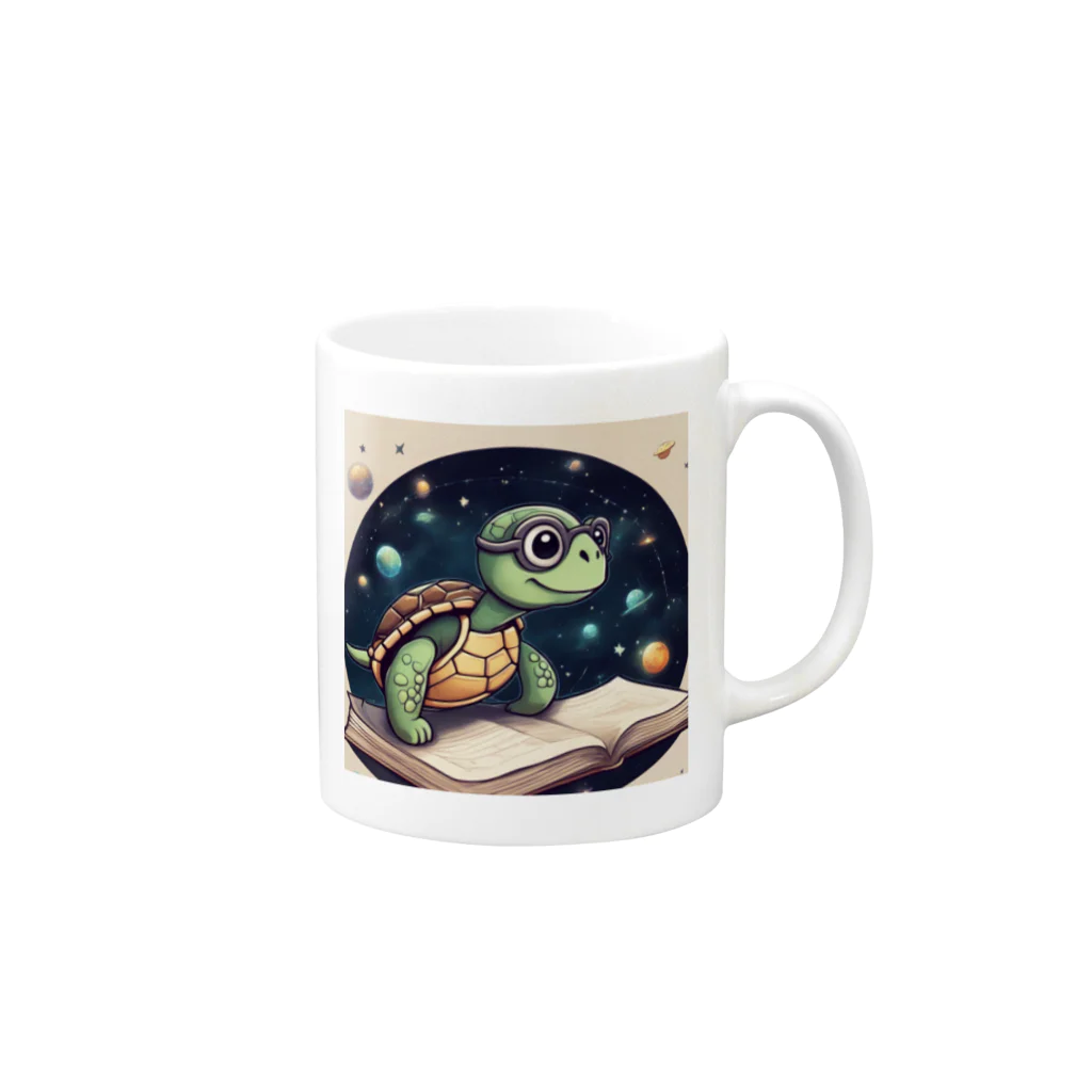 宇宙屋さんの宇宙勉強かめ Mug :right side of the handle