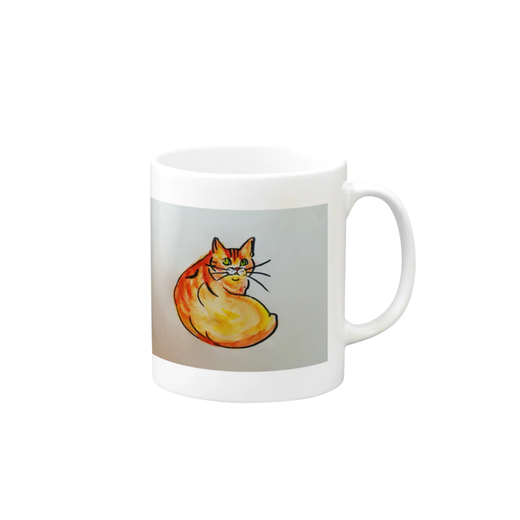 ききねこのききねこ Mug :right side of the handle