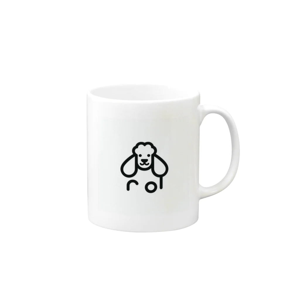 S340のシンプルなプードル Mug :right side of the handle