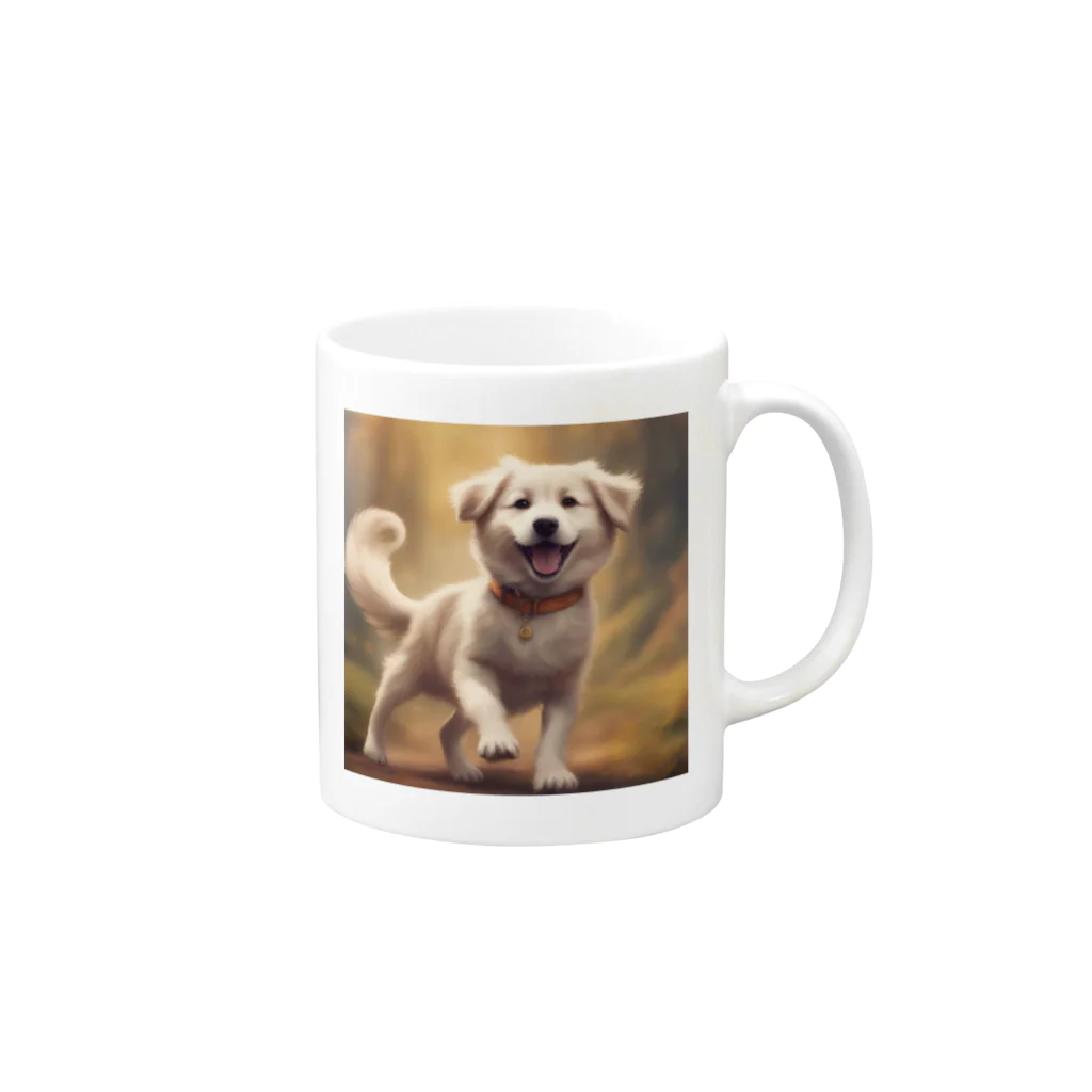 h_n_k_kの可愛い小型犬 Mug :right side of the handle