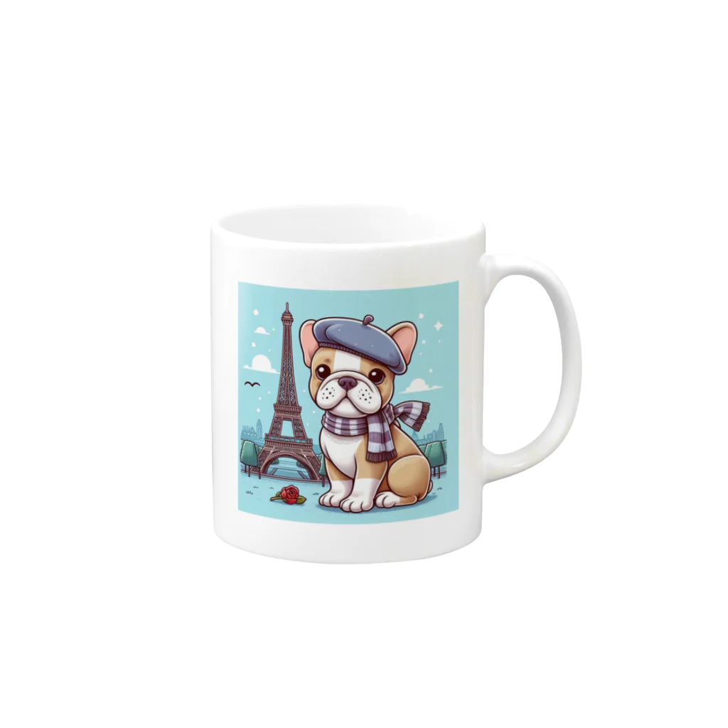 sorasora1027のフレブル Mug :right side of the handle