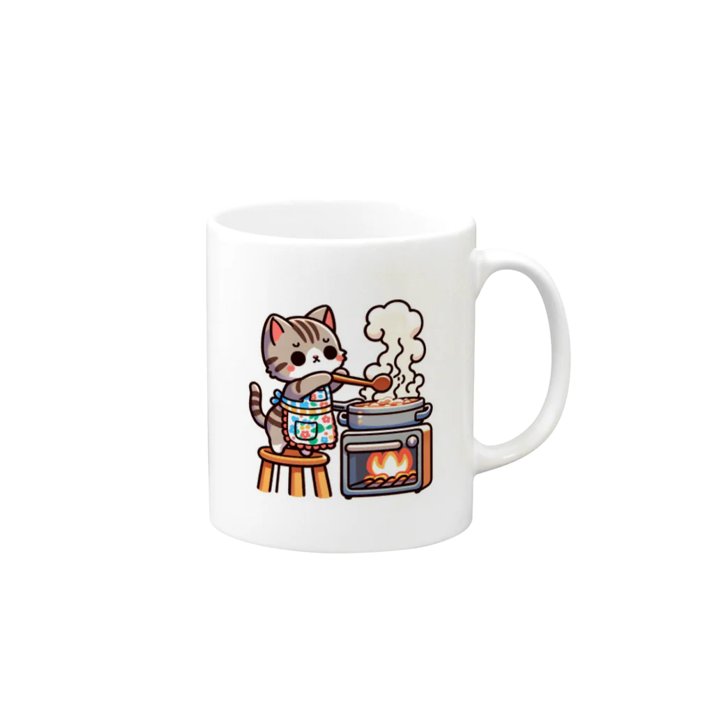 子猫カーニバルの子猫のレストラン Mug :right side of the handle