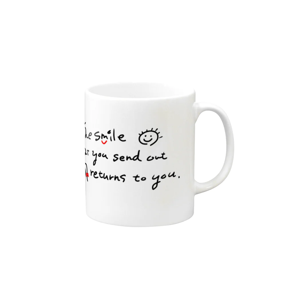 aad （アード）のにこにこ Mug :right side of the handle