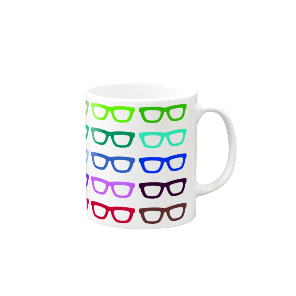 眼鏡さん太郎のショップのGLASSES Mug :right side of the handle