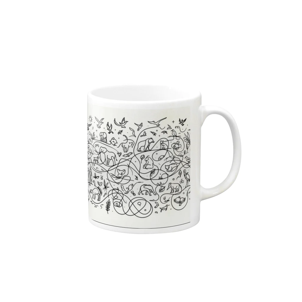 OFAFOのライフサークル Mug :right side of the handle