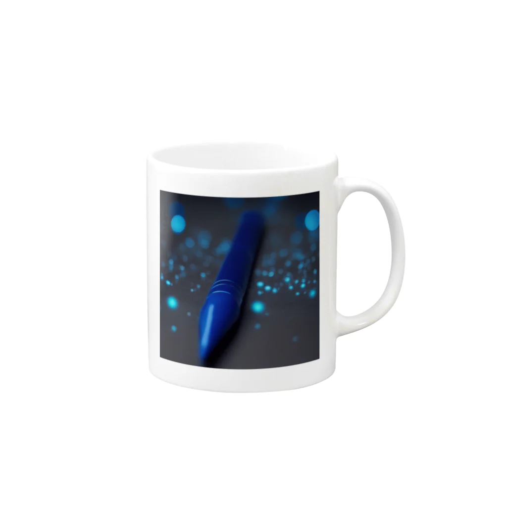 EddieのBlue rocket Mug :right side of the handle