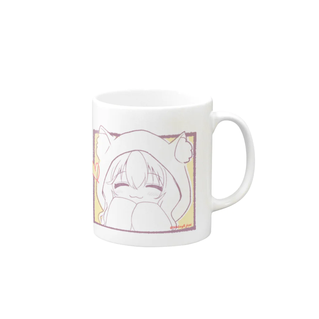 ALMのにこにこ代理ちゃん Mug :right side of the handle