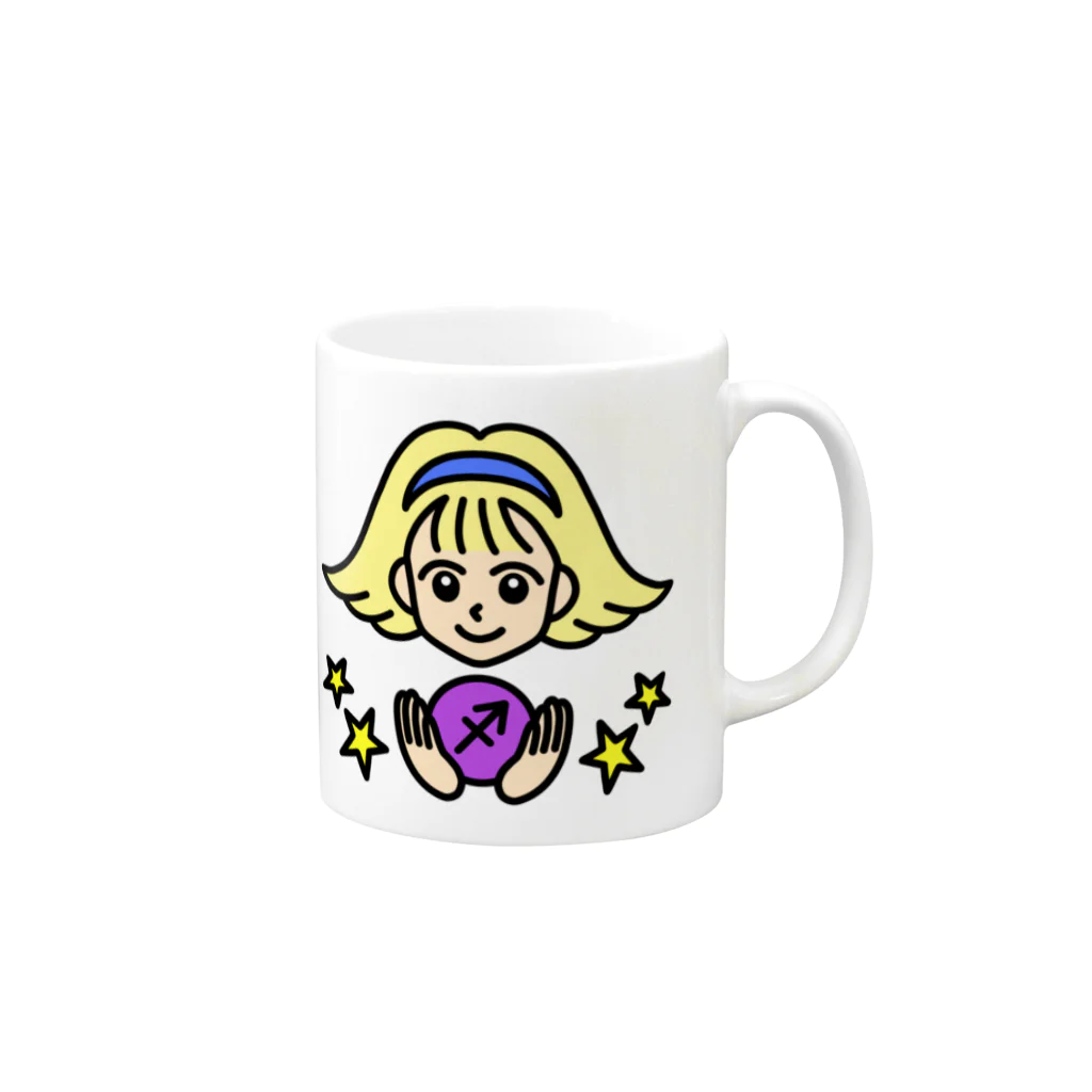 Yukarinaの星座ショップのいて座♐ Mug :right side of the handle