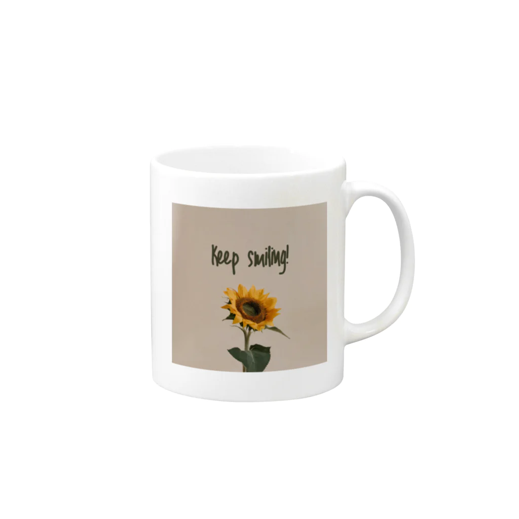 TILUのKeep smiling  Mug :right side of the handle