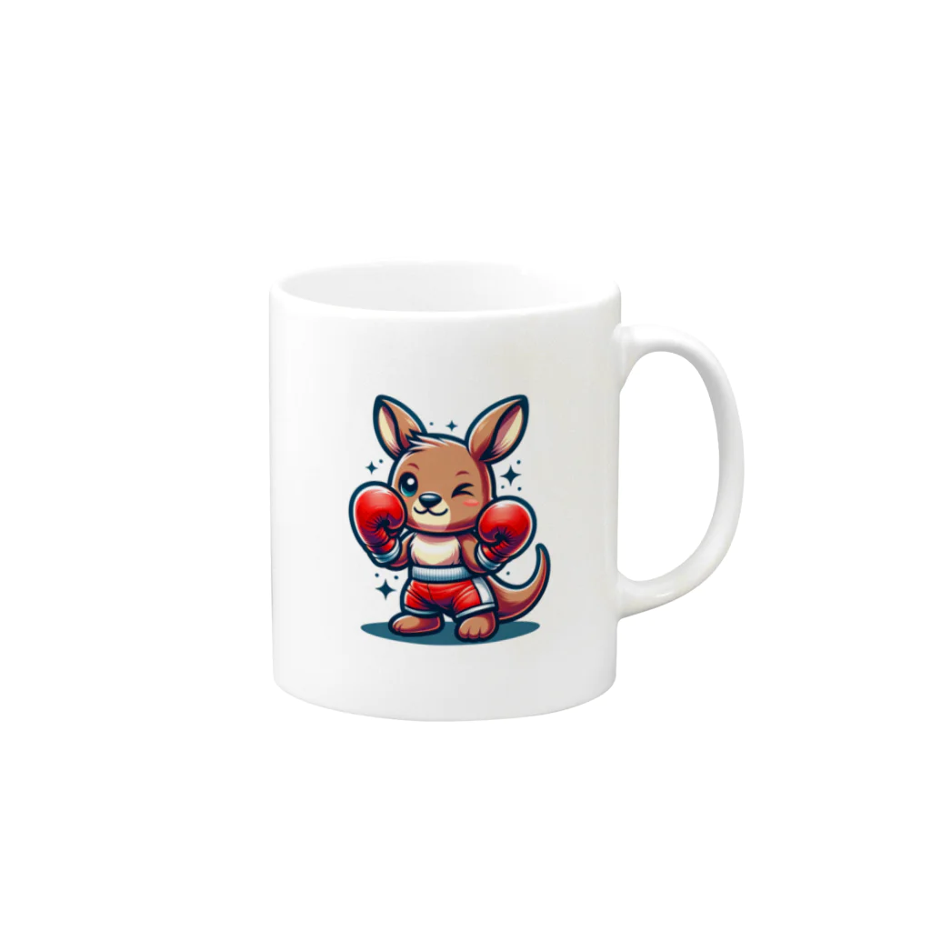 Mushikingのカンガルーボクサー Mug :right side of the handle