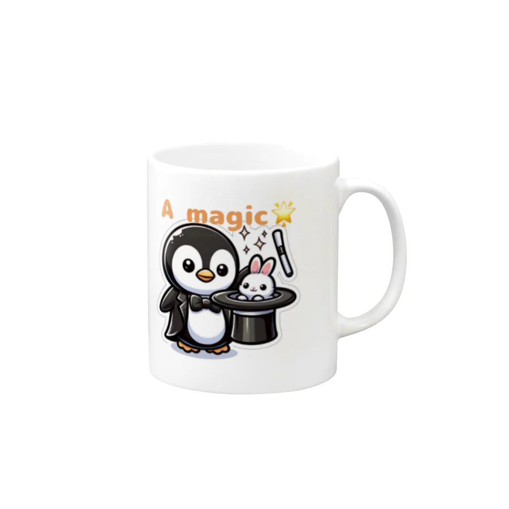 tsukino-utenaのおめかしPenguin、魔法使いになる。 Mug :right side of the handle