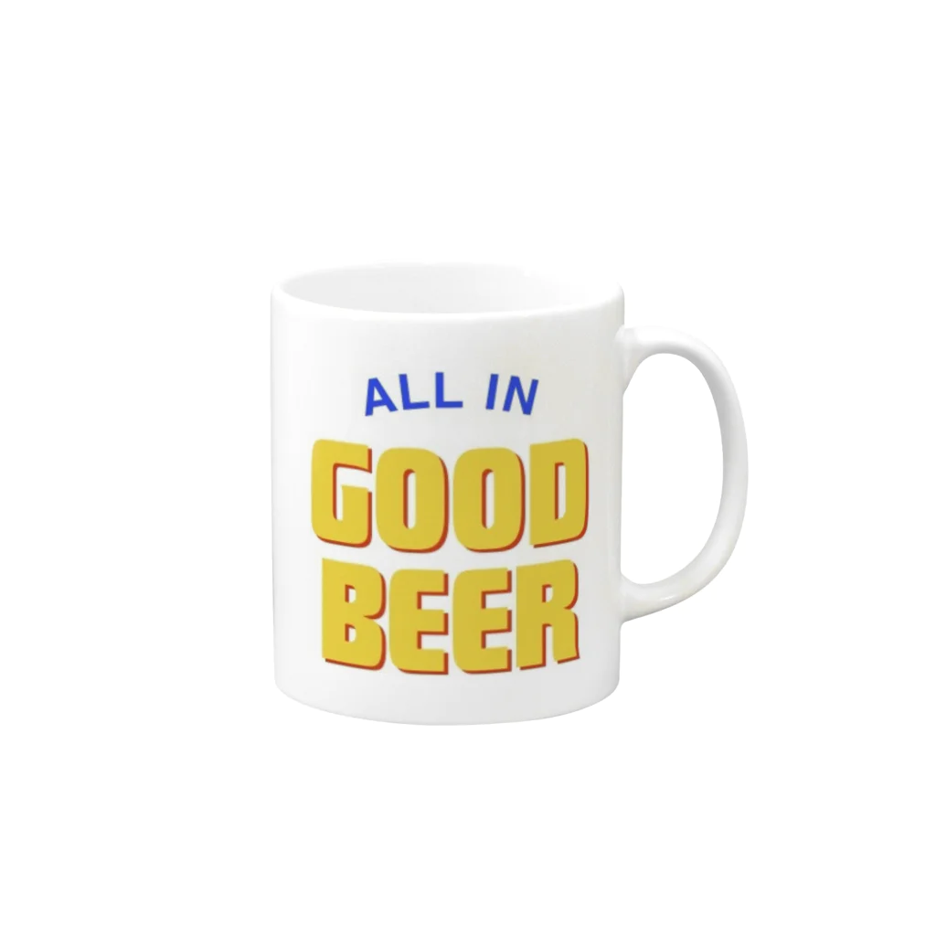 threefeet Tokyoのall in good beer マグカップの取っ手の右面