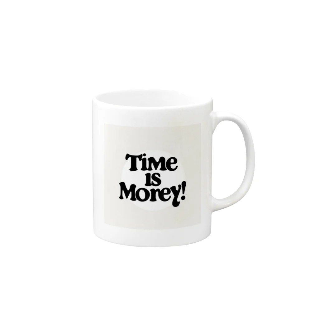 Super_BluemoonのTime is money!　時は金なり！ マグカップの取っ手の右面